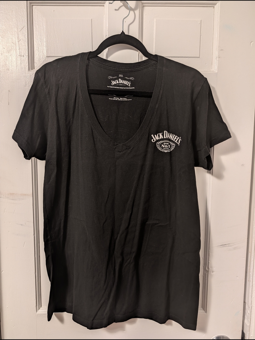 Jack Daniel's Black T-Shirt with White Logo Print